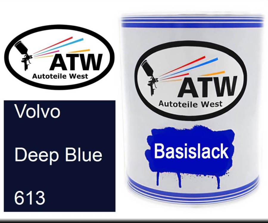 Volvo, Deep Blue, 613: 1L Lackdose, von ATW Autoteile West.